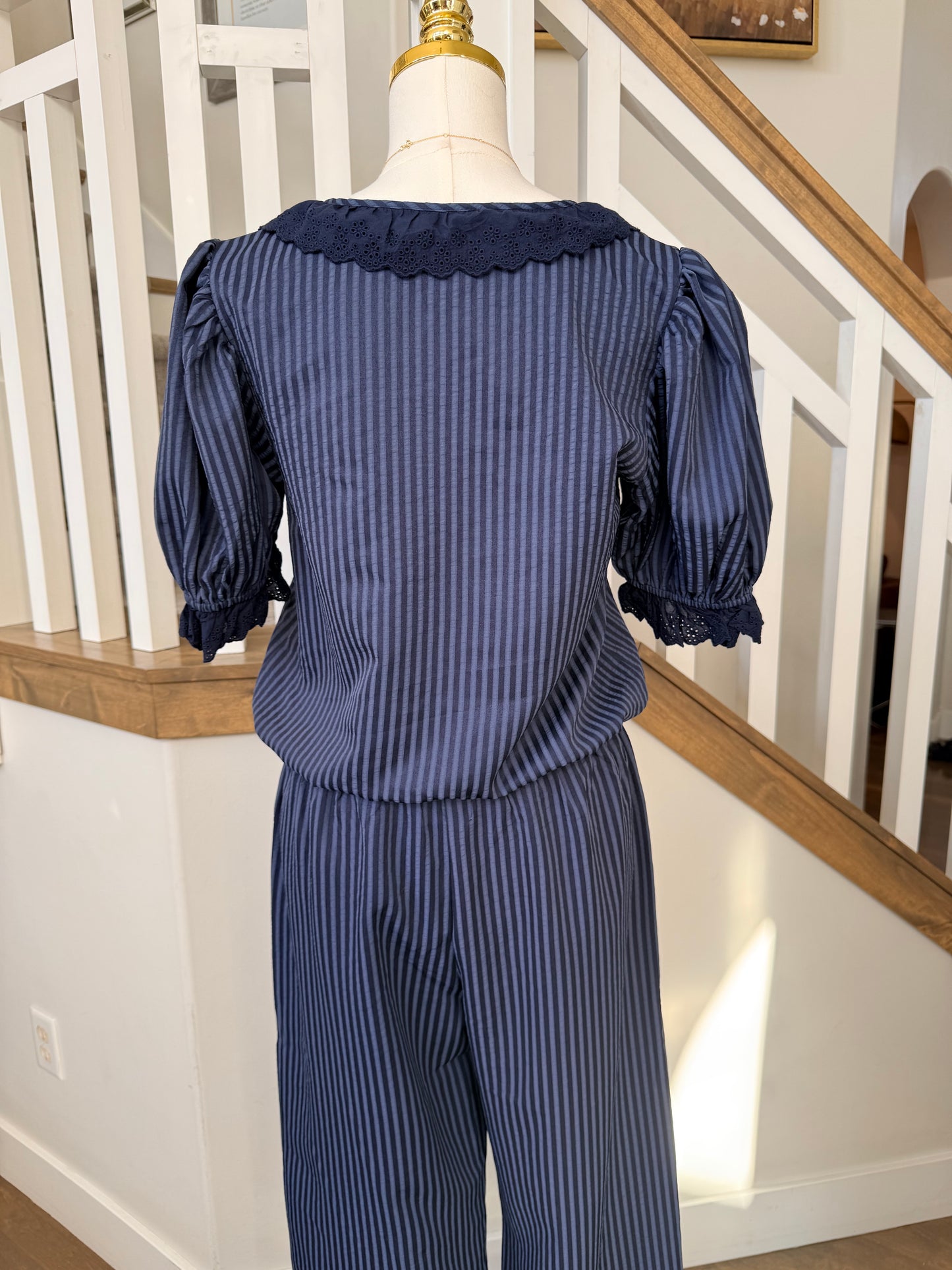 The Daphne Eyelet Trim Blouse