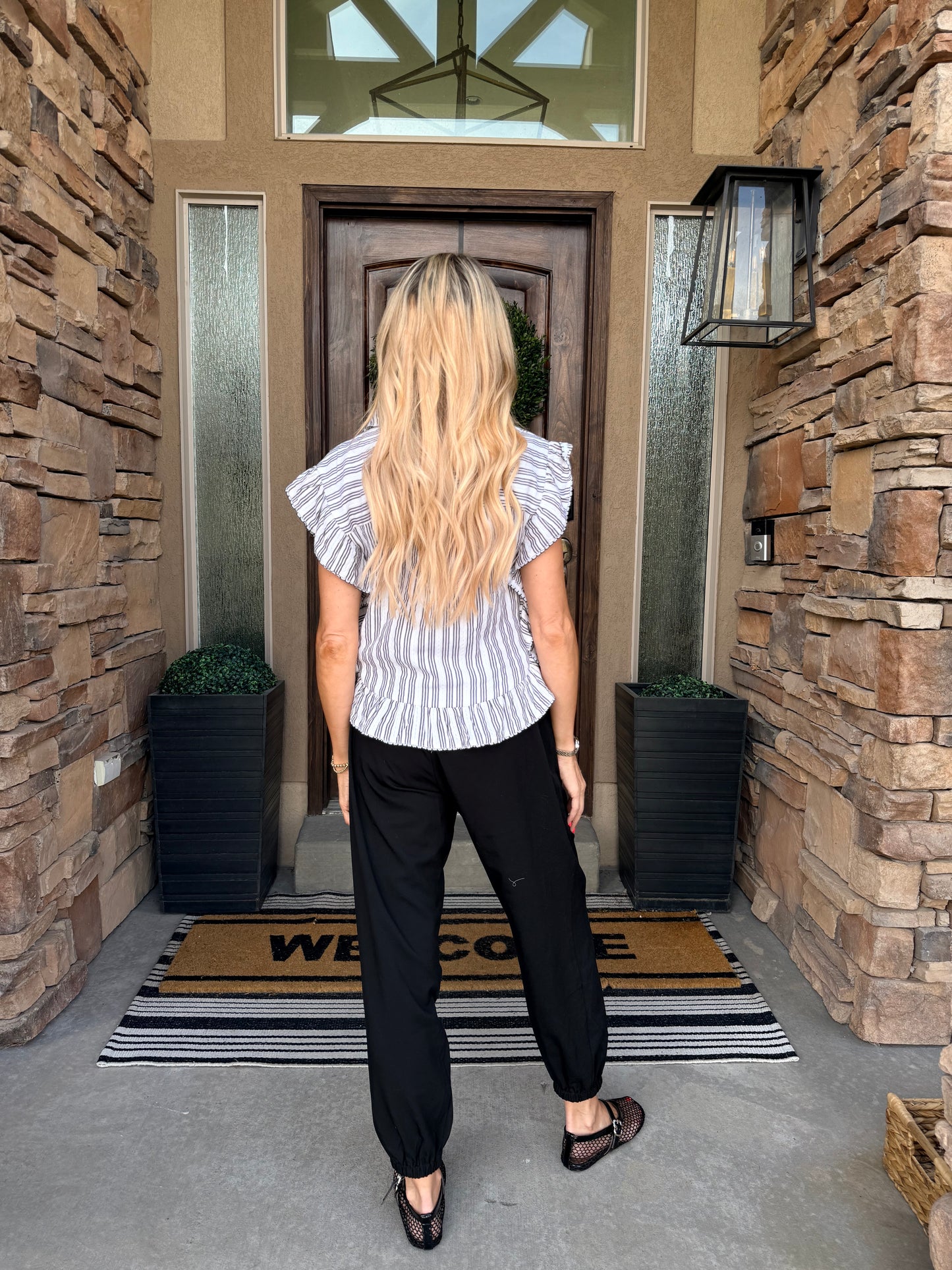 Malibu Breeze Ruffle Top - alternate product view at Vogue Villa