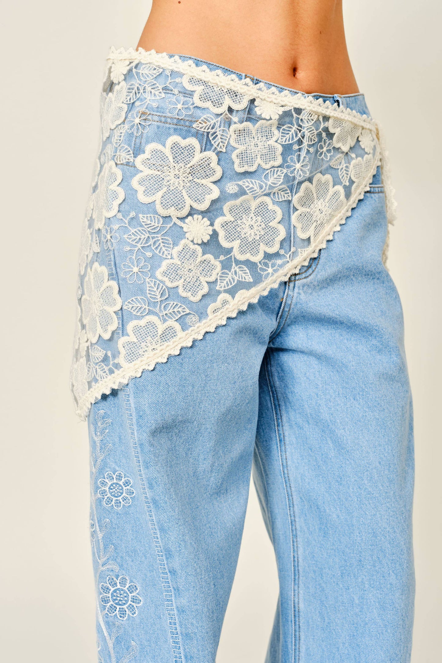Scarf Lace Wrap Skirt