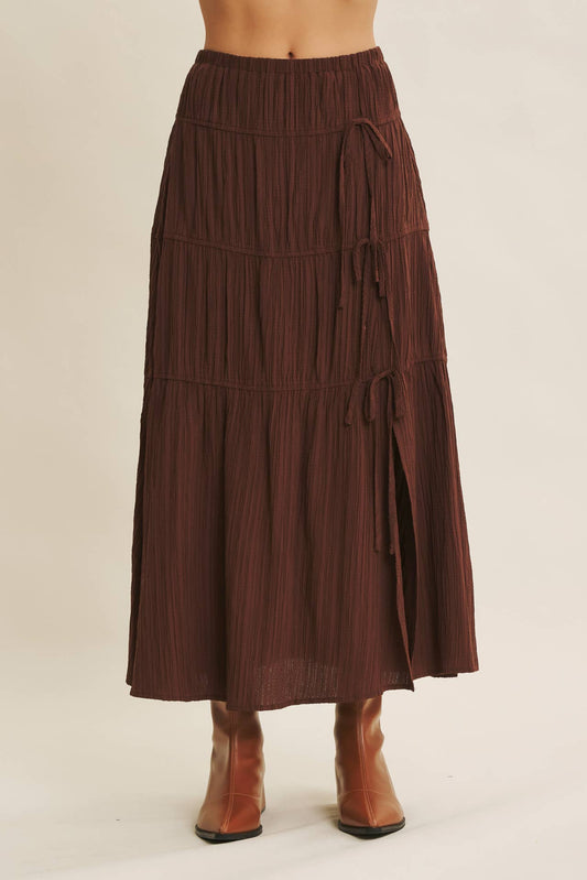 The Elowen Side Slit Bow Skirt