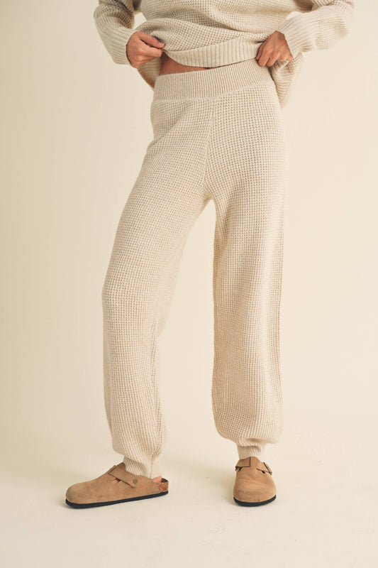 Waffle Sweater Jogger Pants