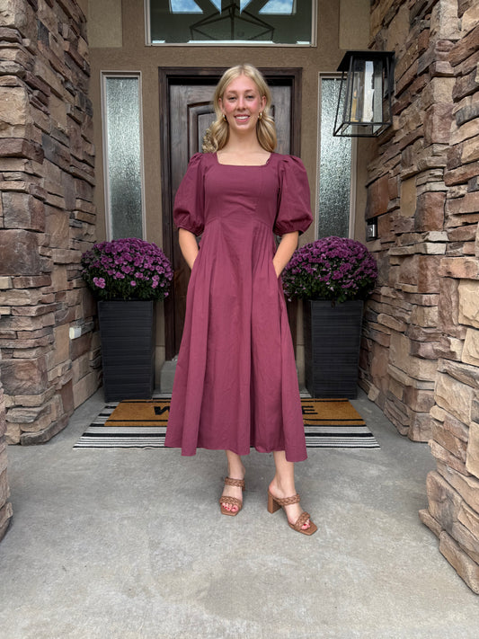 Ava Pleated Waist Dress