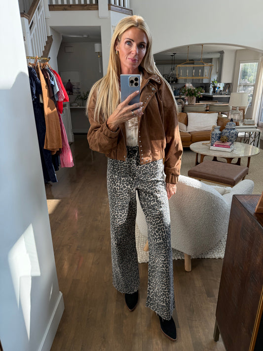Leopard Print Jeans