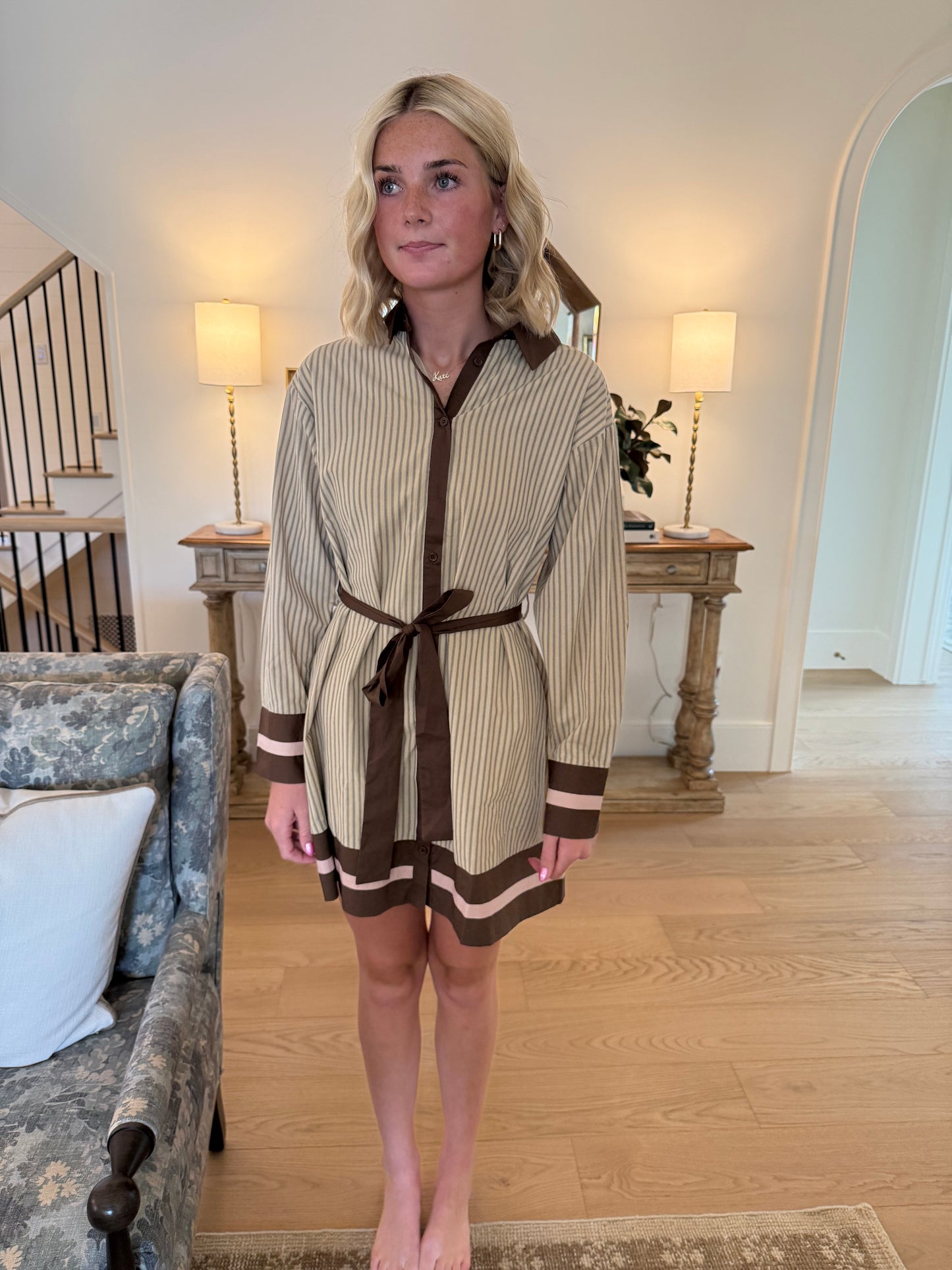 Coco Striped Shirt Dress