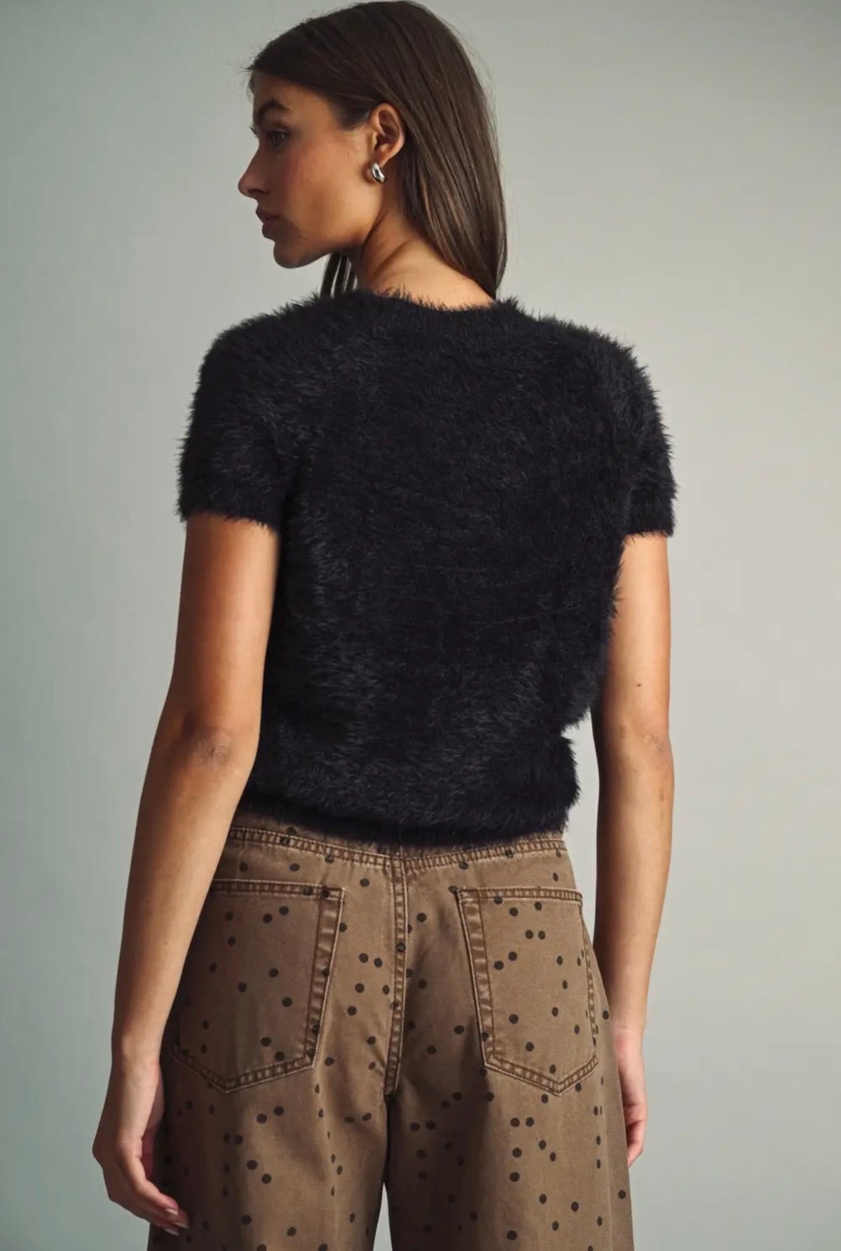 High-Pile Faux Fur Sweater