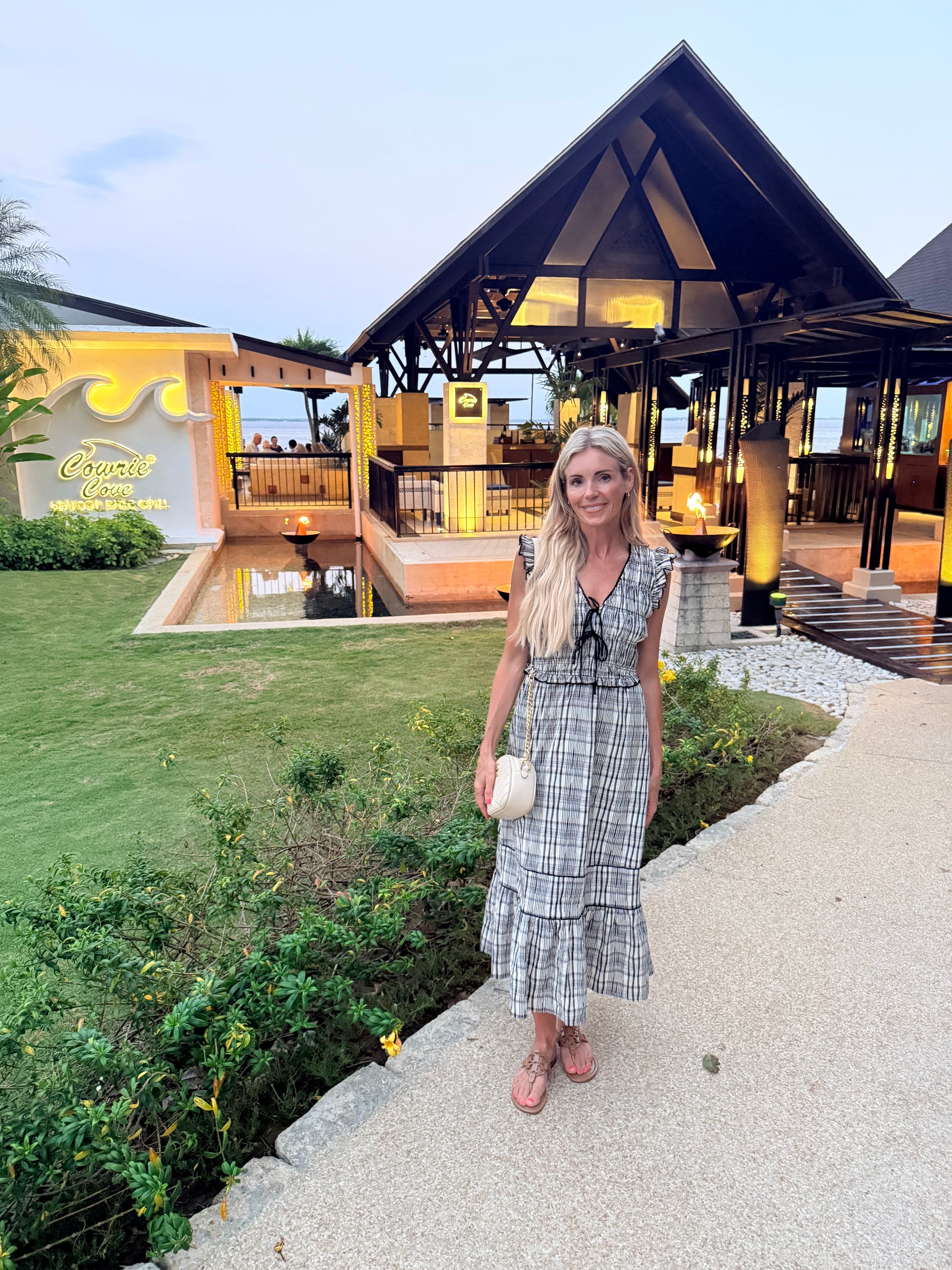 The Evelyn Plaid Midi at Vogue Villa
