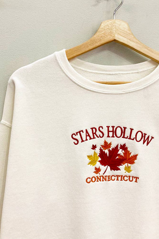 Stars Hollow Embroidered Fall Sweatshirt