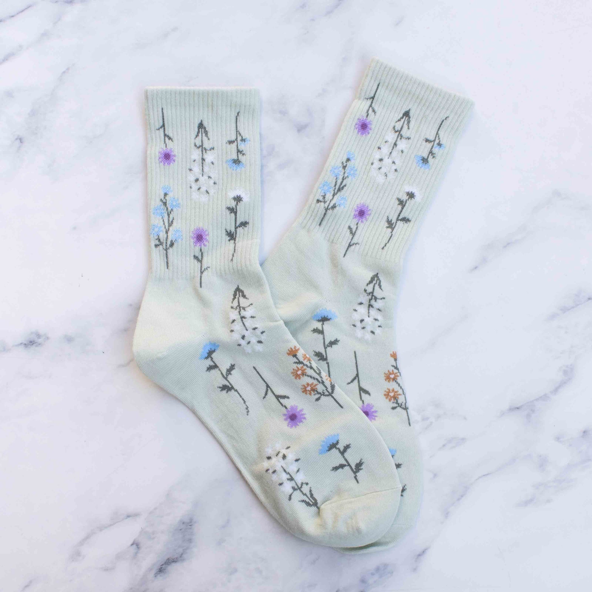 Women's Botanical Garden Casual Socks - alternate product view at Vogue Villa