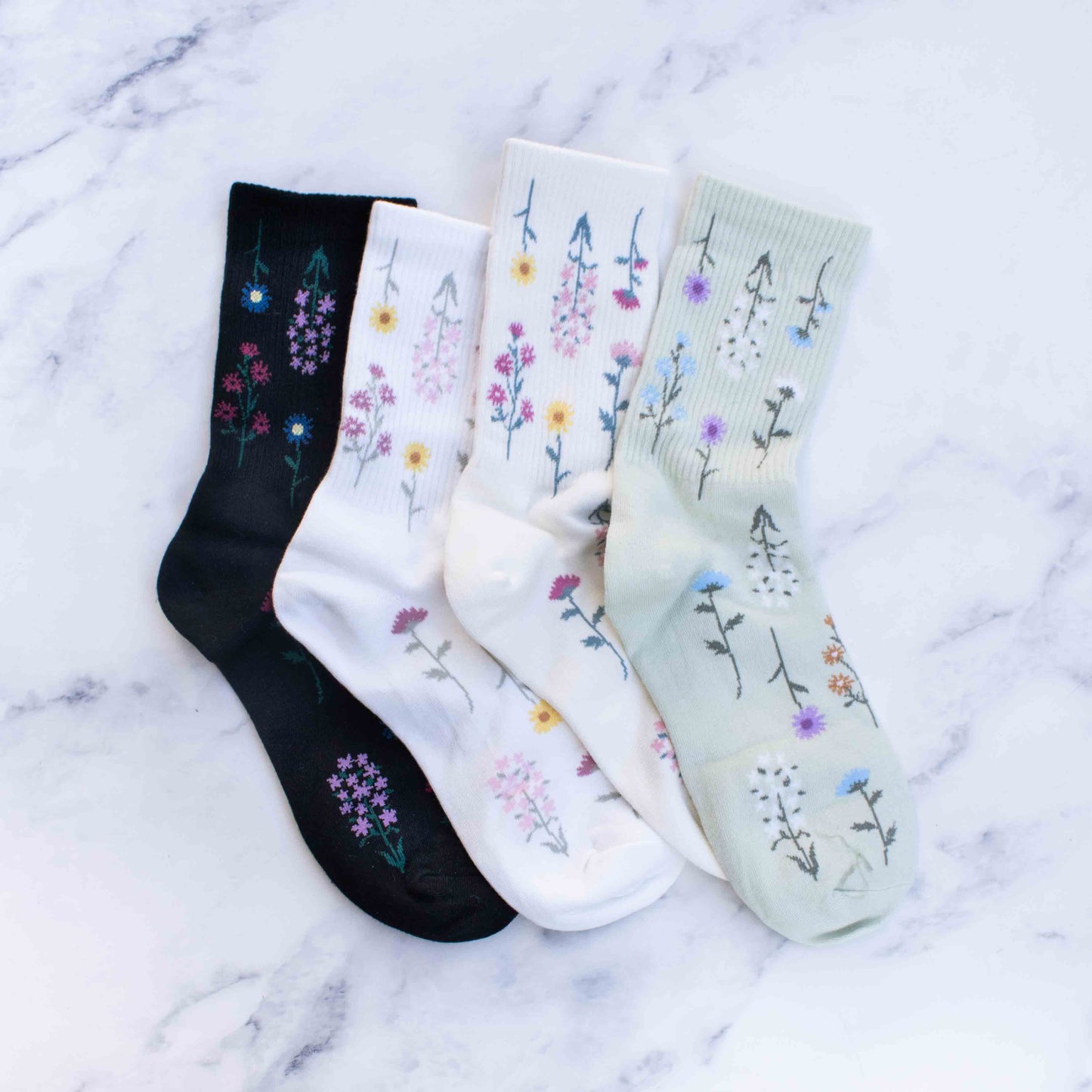 Women's Botanical Garden Casual Socks - alternate product view at Vogue Villa