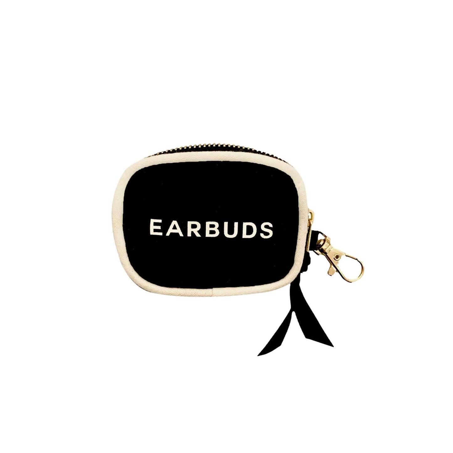 Earbuds/Airpods Case with Clasp, Black