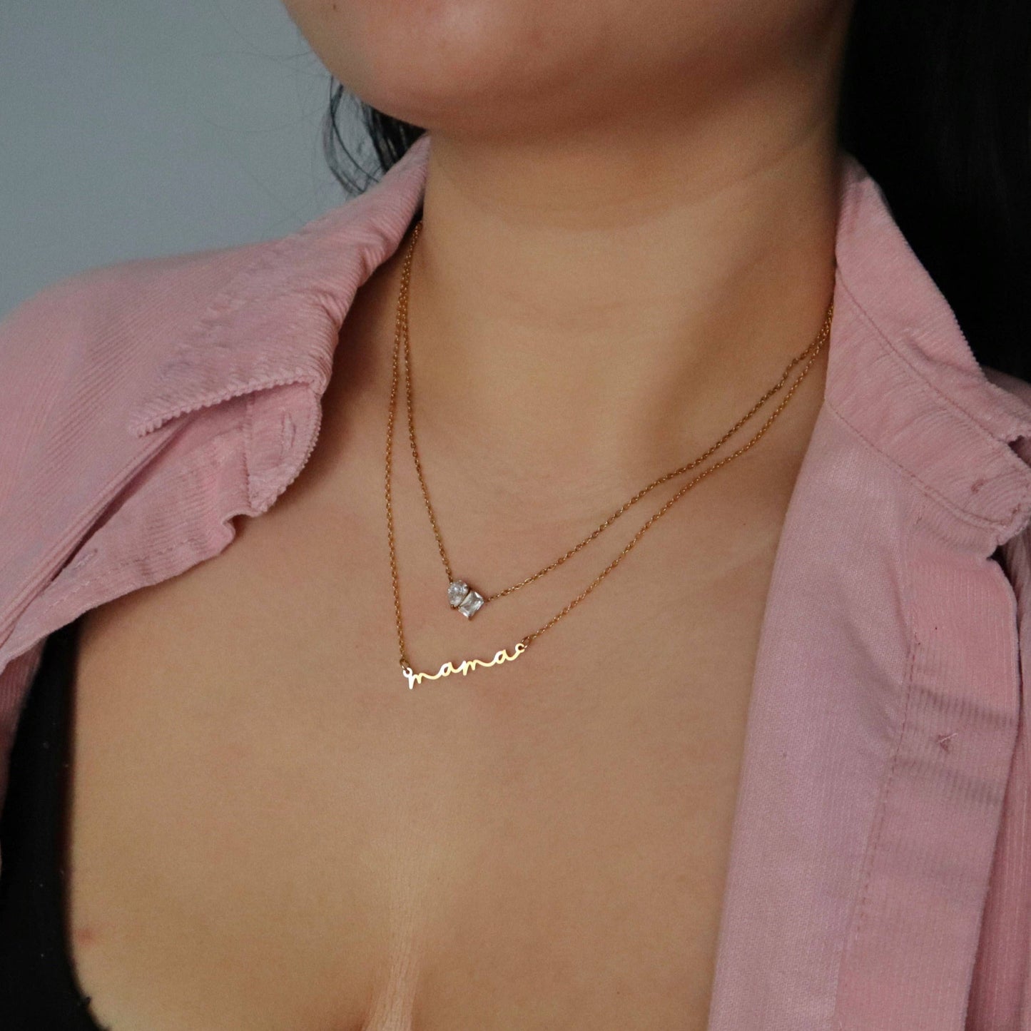 Dainty Mama Necklace - alternate product view at Vogue Villa