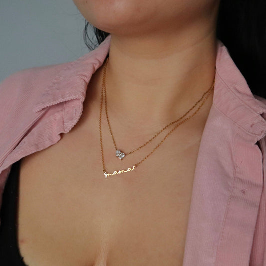 Dainty Mama Necklace - alternate product view at Vogue Villa