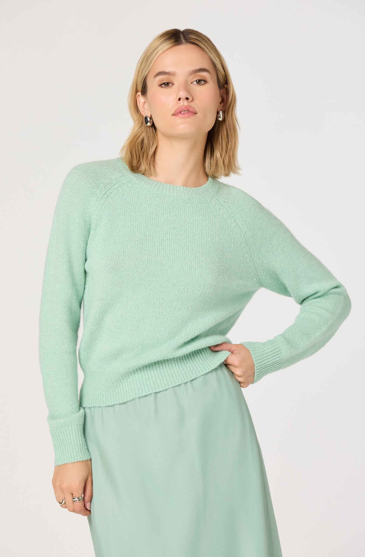 Bridgett Crewneck Sweater - alternate product view at Vogue Villa