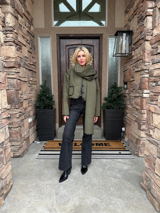 Cuffed Wide Leg Jeans