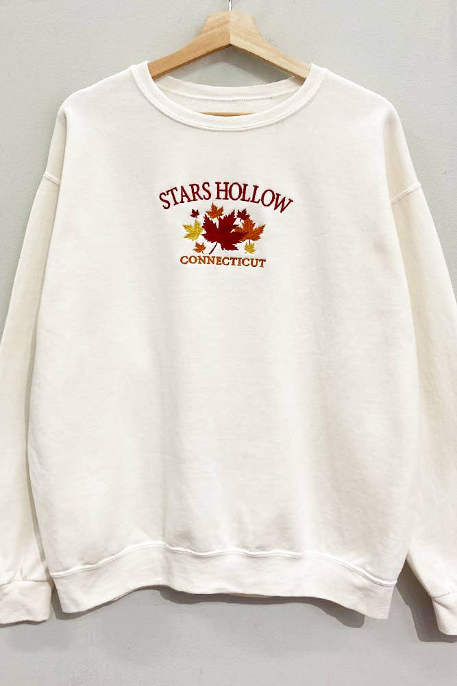 Stars Hollow Embroidered Fall Sweatshirt