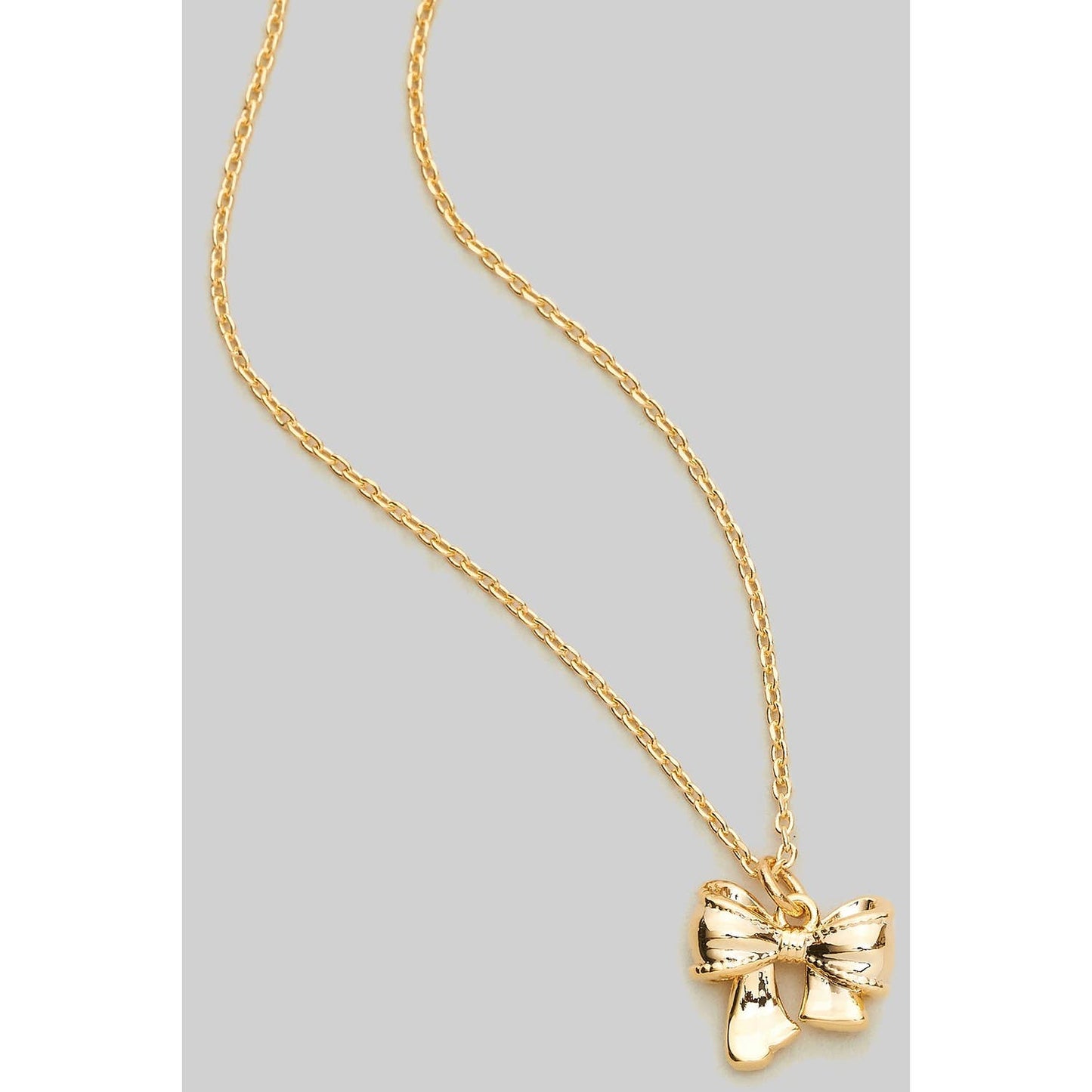 Dainty Gold Bow Pendant Necklace