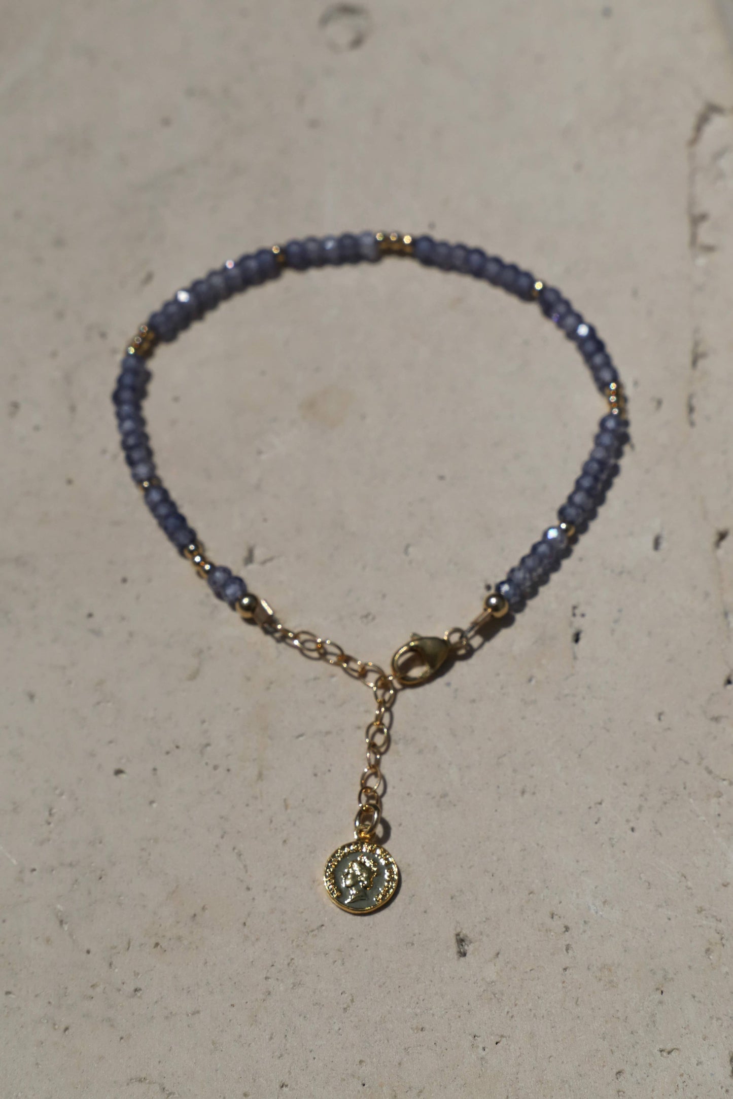 Tanzanite Beaded Bracelet