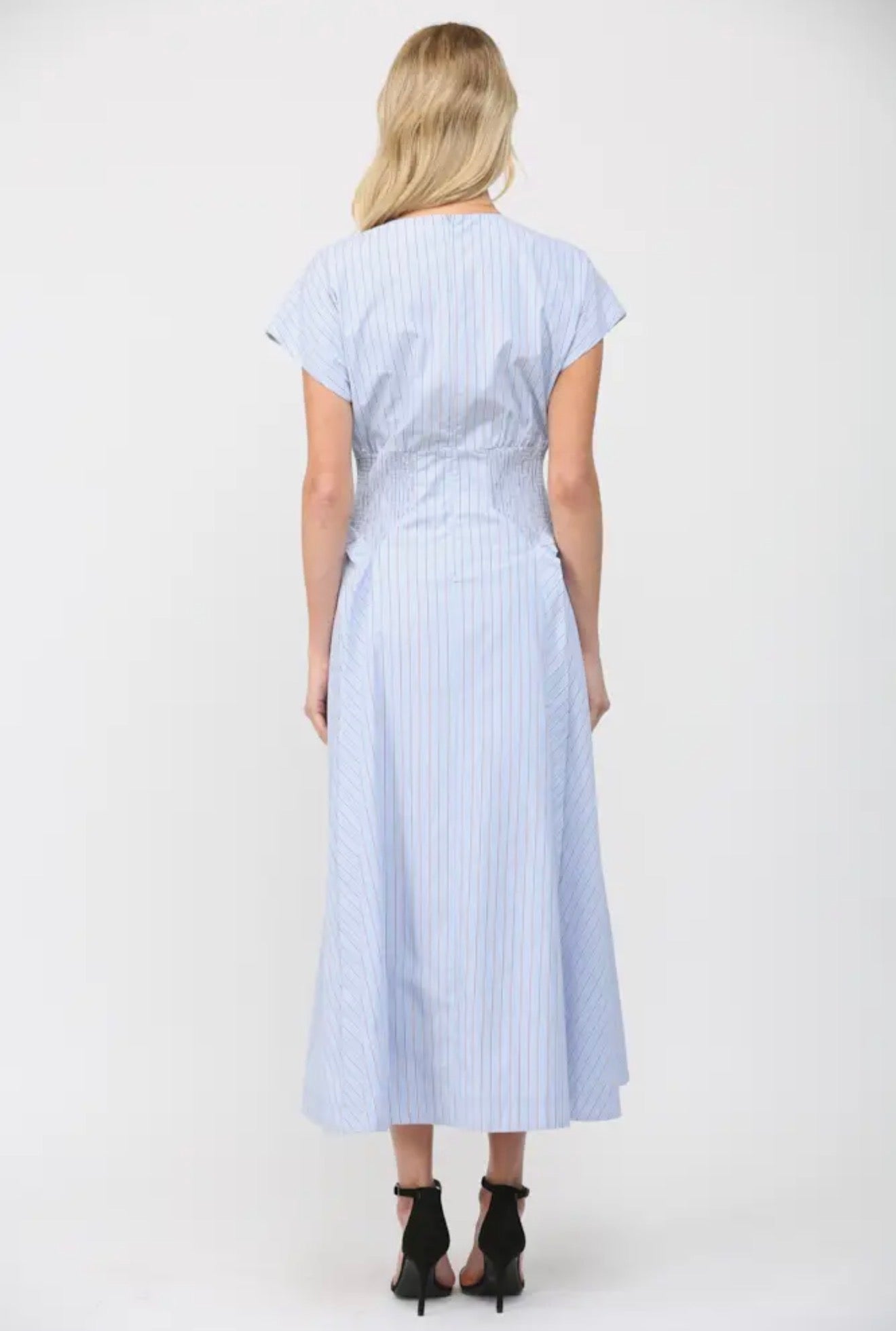 The Brielle Striped Midi Dress