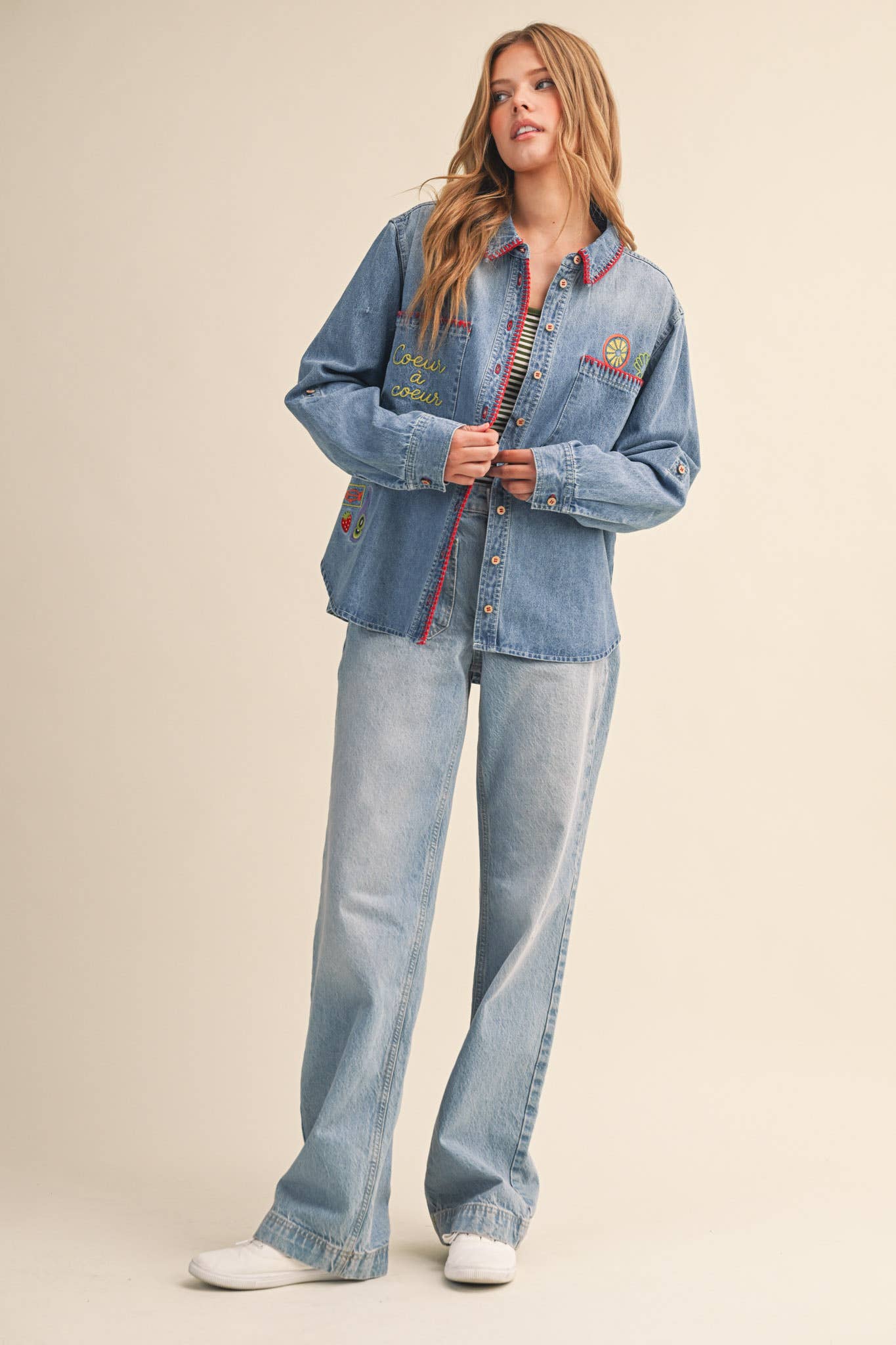 The Côte d’Azur Denim Shirt - alternate product view at Vogue Villa