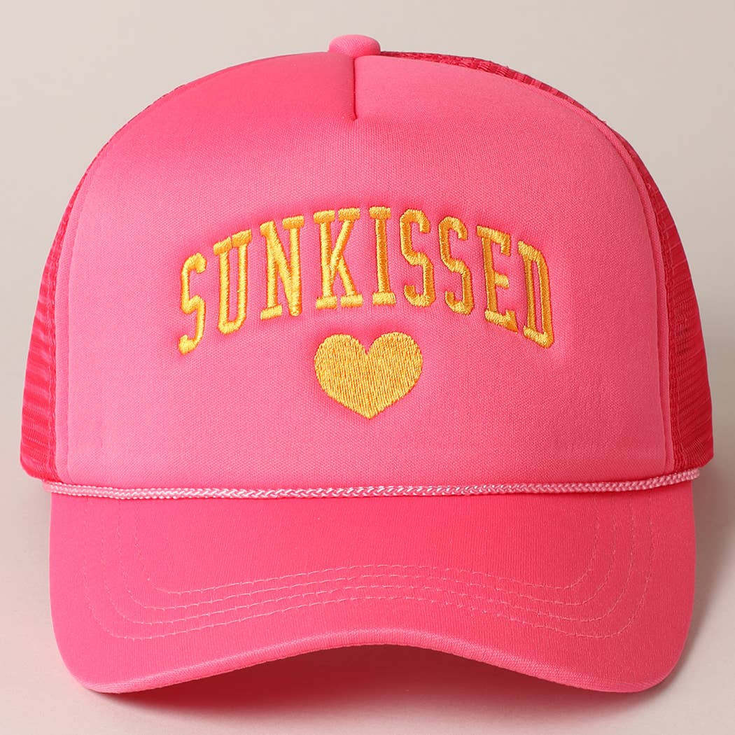 Sunkissed Embroidery Foam Mesh Back Trucker Hat at Vogue Villa