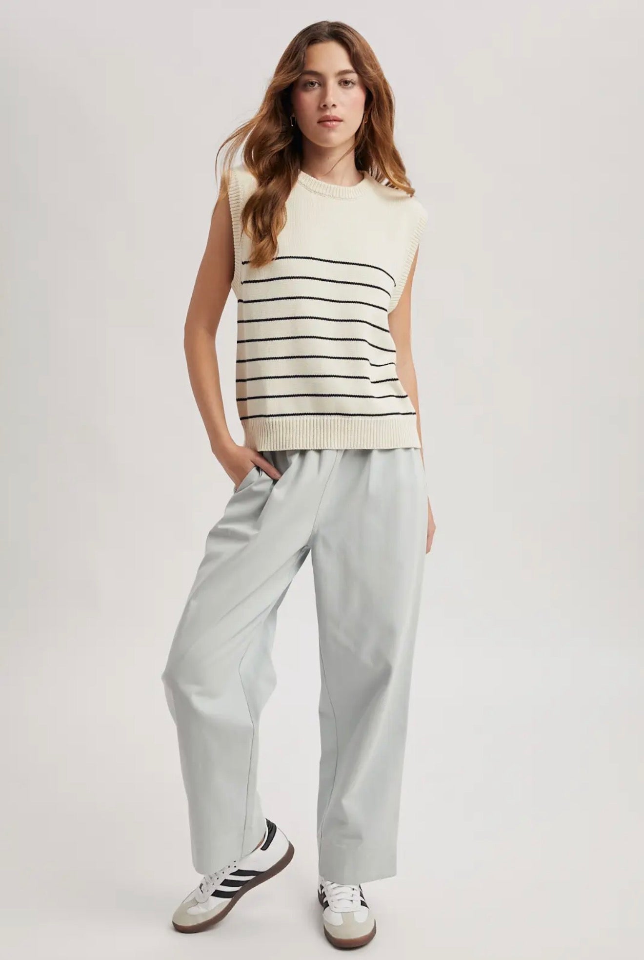 The Newport Stripe Knit - alternate product view at Vogue Villa