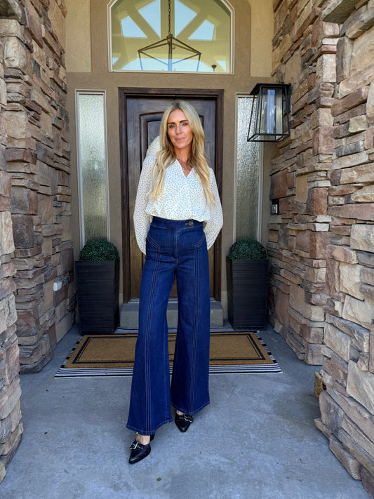 The Camille Dot Blouse