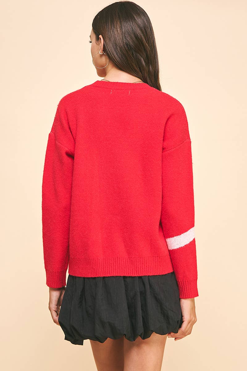 Coquette Sweater - Crimson