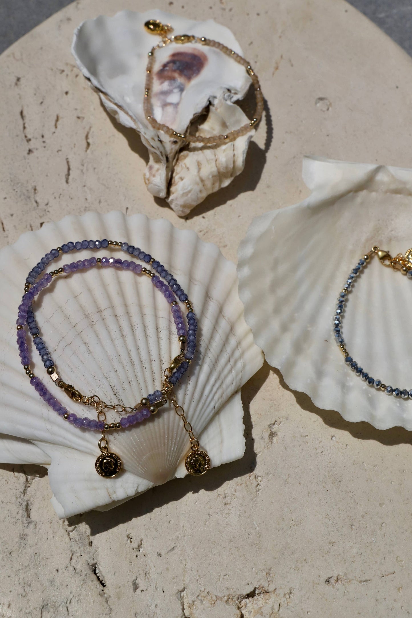 Tanzanite Beaded Bracelet