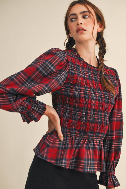 The Highland Smocked Peplum Top