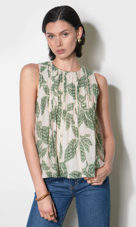 The Sienna Palm Blouse - alternate product view at Vogue Villa