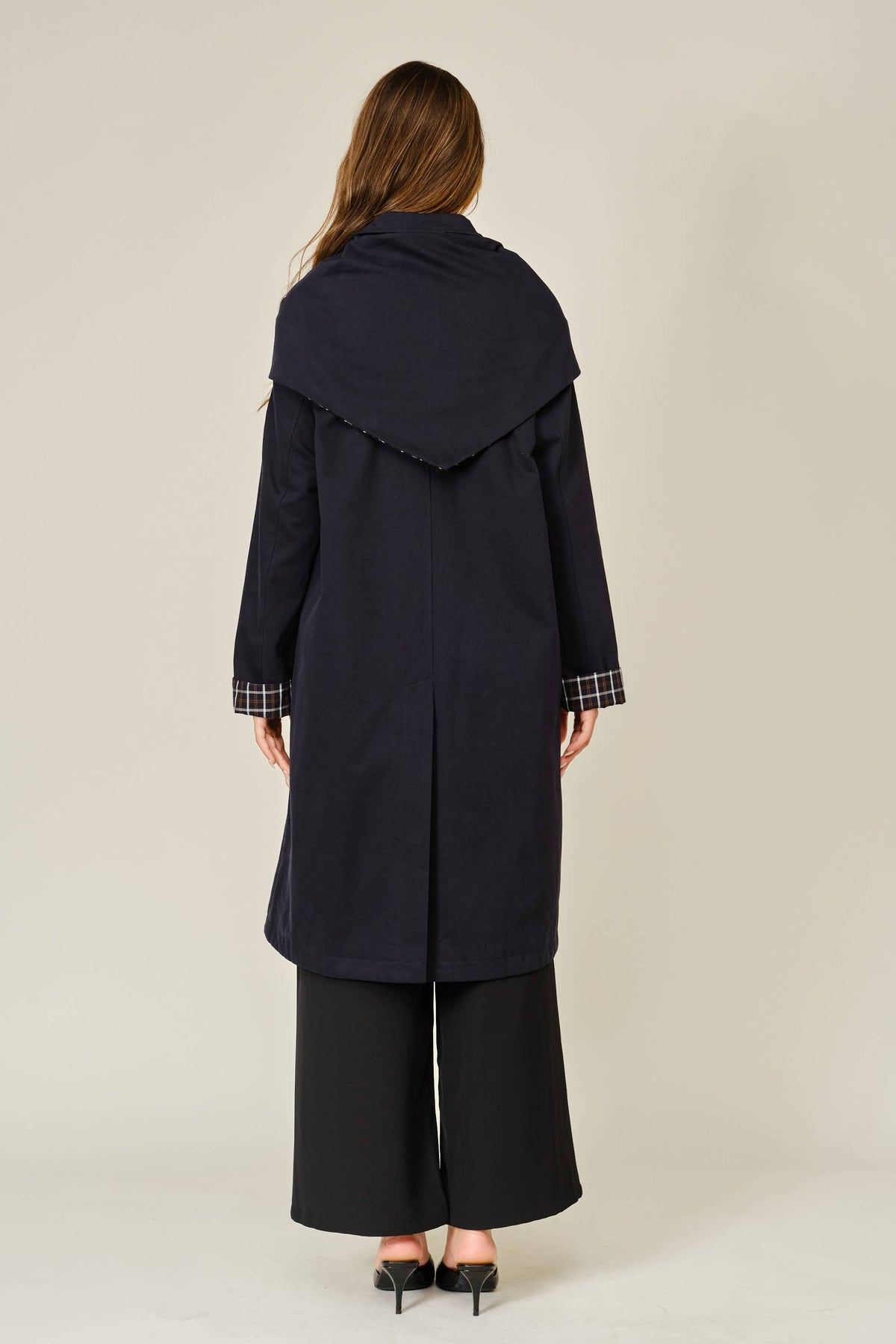 The Harlow Plaid Trench