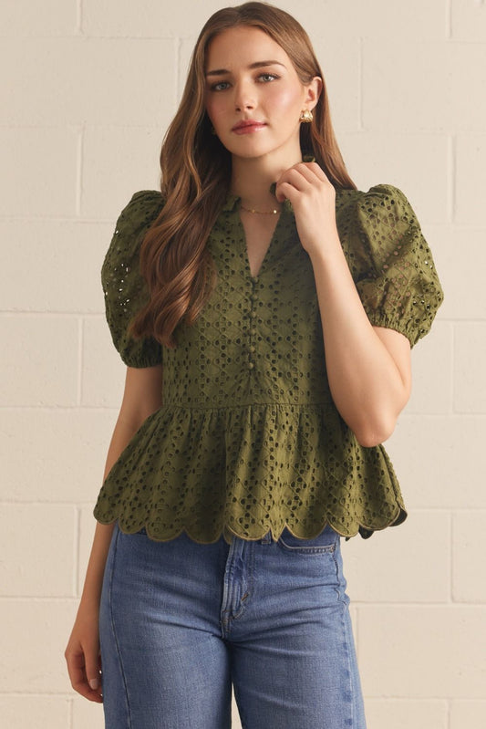 The Parker Eyelet Blouse