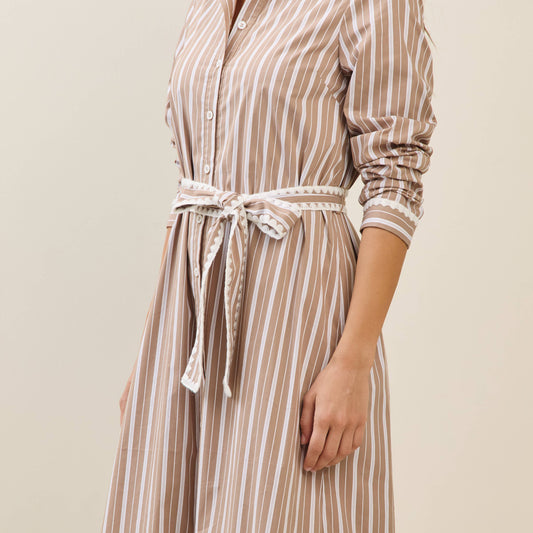 Striped Shirt Dress - alternate product view at Vogue Villa