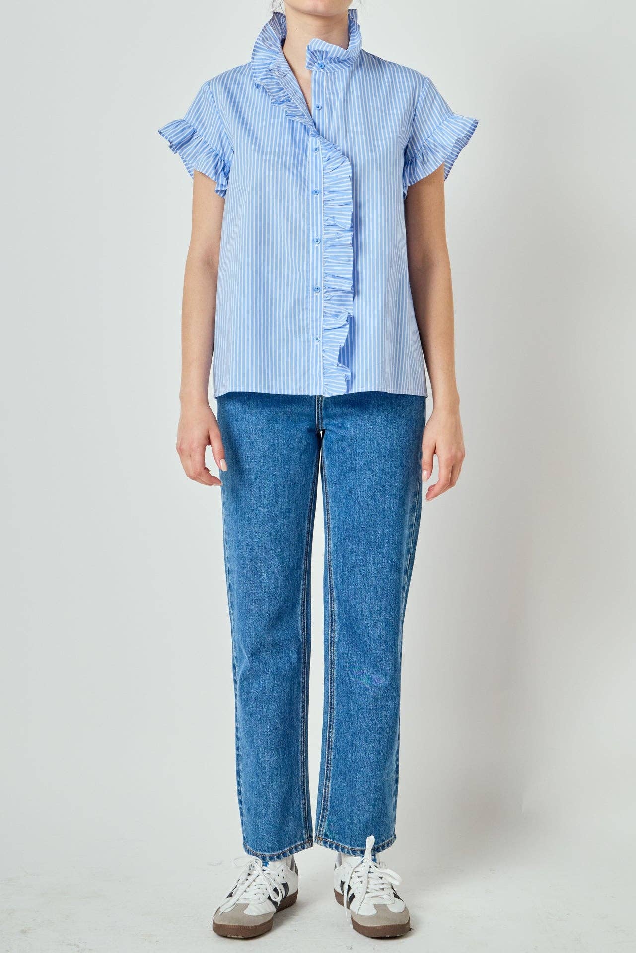 Striped Ruffle Shirt