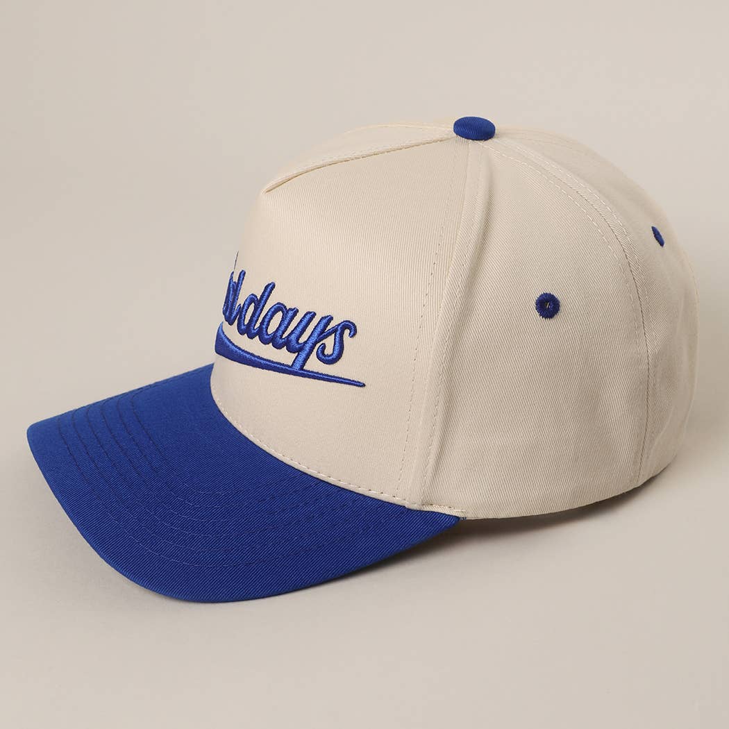 GOOD DAYS Embroidered  Canvas Two-Tone Trucker Hat