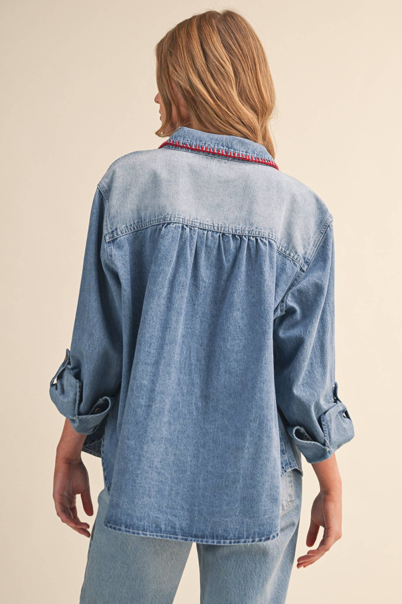The Côte d’Azur Denim Shirt - alternate product view at Vogue Villa