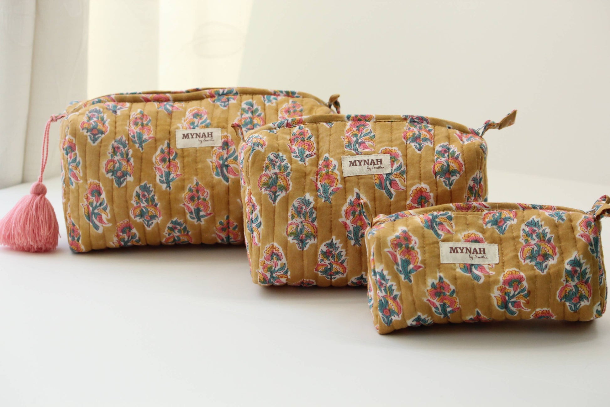 Henna motif print travel/makeup/organizer/wet bag-Set of 3 - alternate product view at Vogue Villa