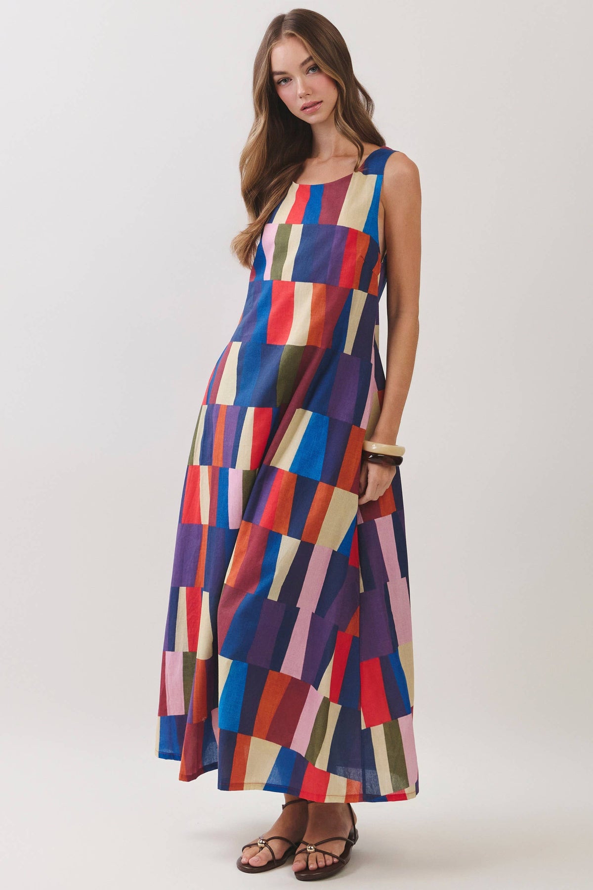 The Andi Geometric Print Maxi Dress