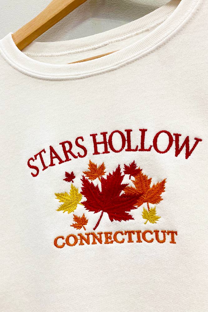 Stars Hollow Embroidered Fall Sweatshirt