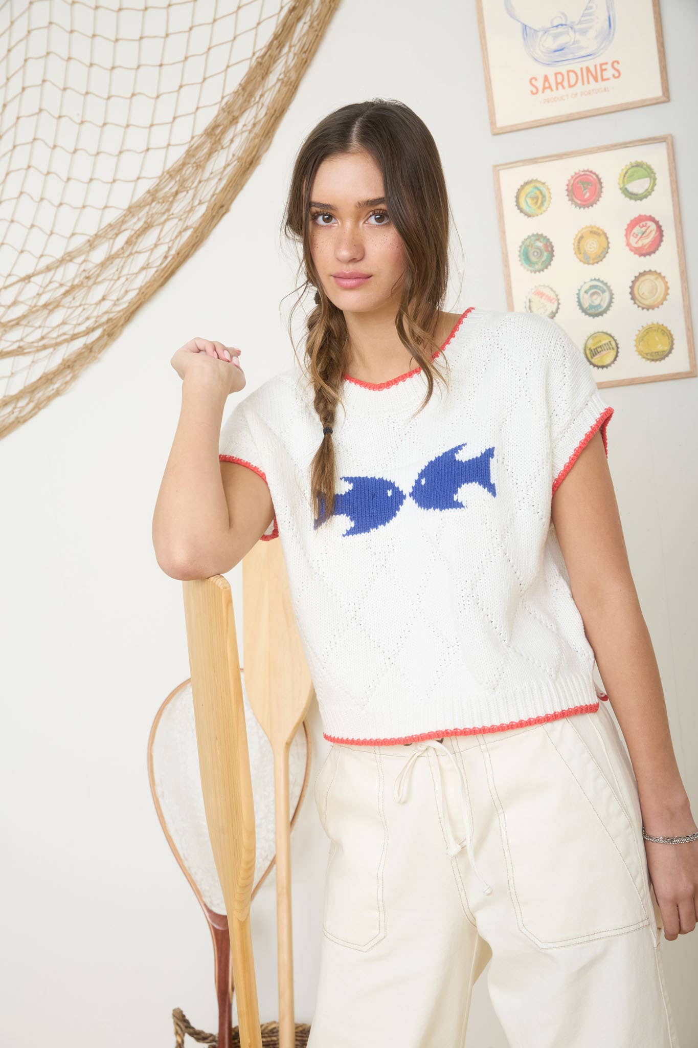 The Capri Catch Sweater - alternate product view at Vogue Villa