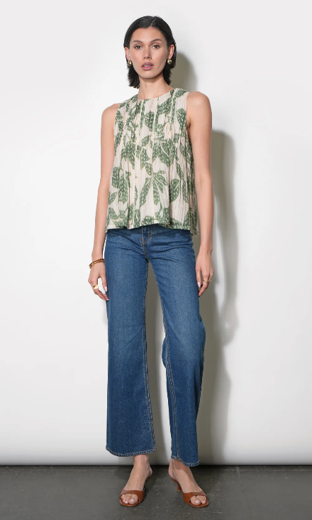 The Sienna Palm Blouse - alternate product view at Vogue Villa