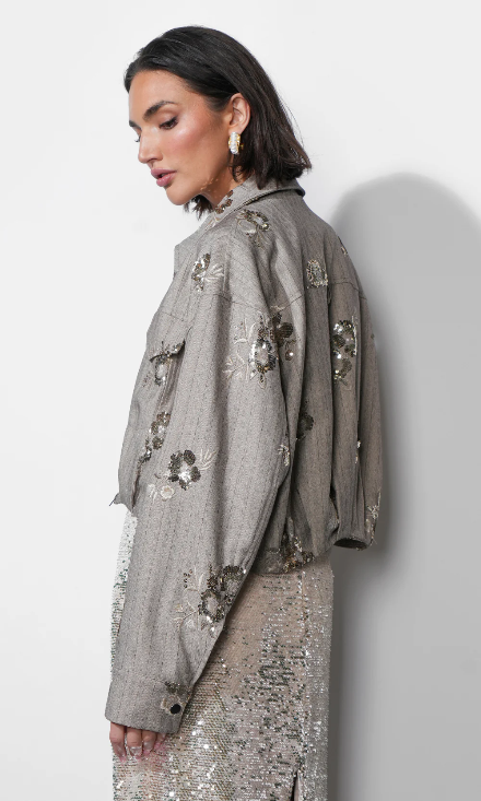 The Giselle Embroidered Cropped Jacket