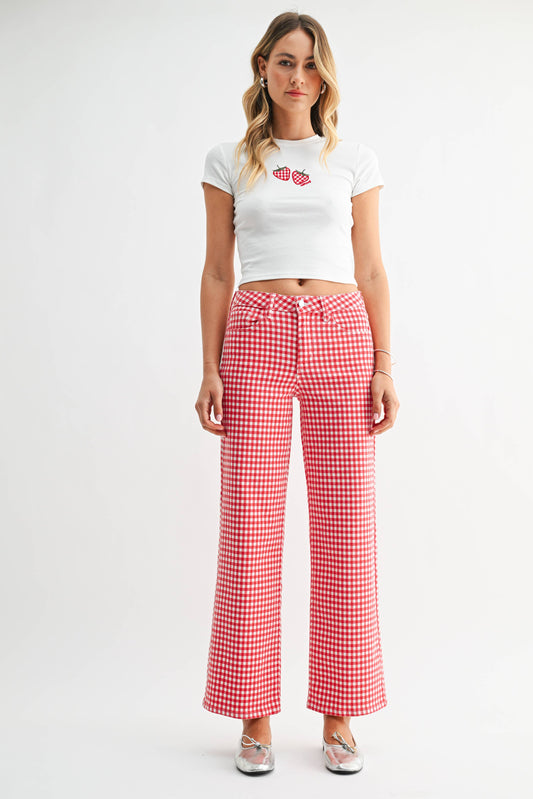 The Nantucket Gingham High Rise Pants