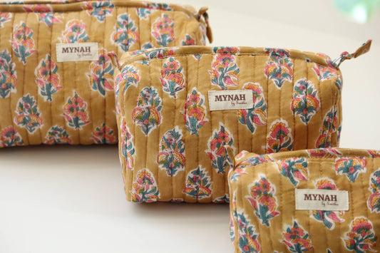 Henna motif print travel/makeup/organizer/wet bag-Set of 3 at Vogue Villa