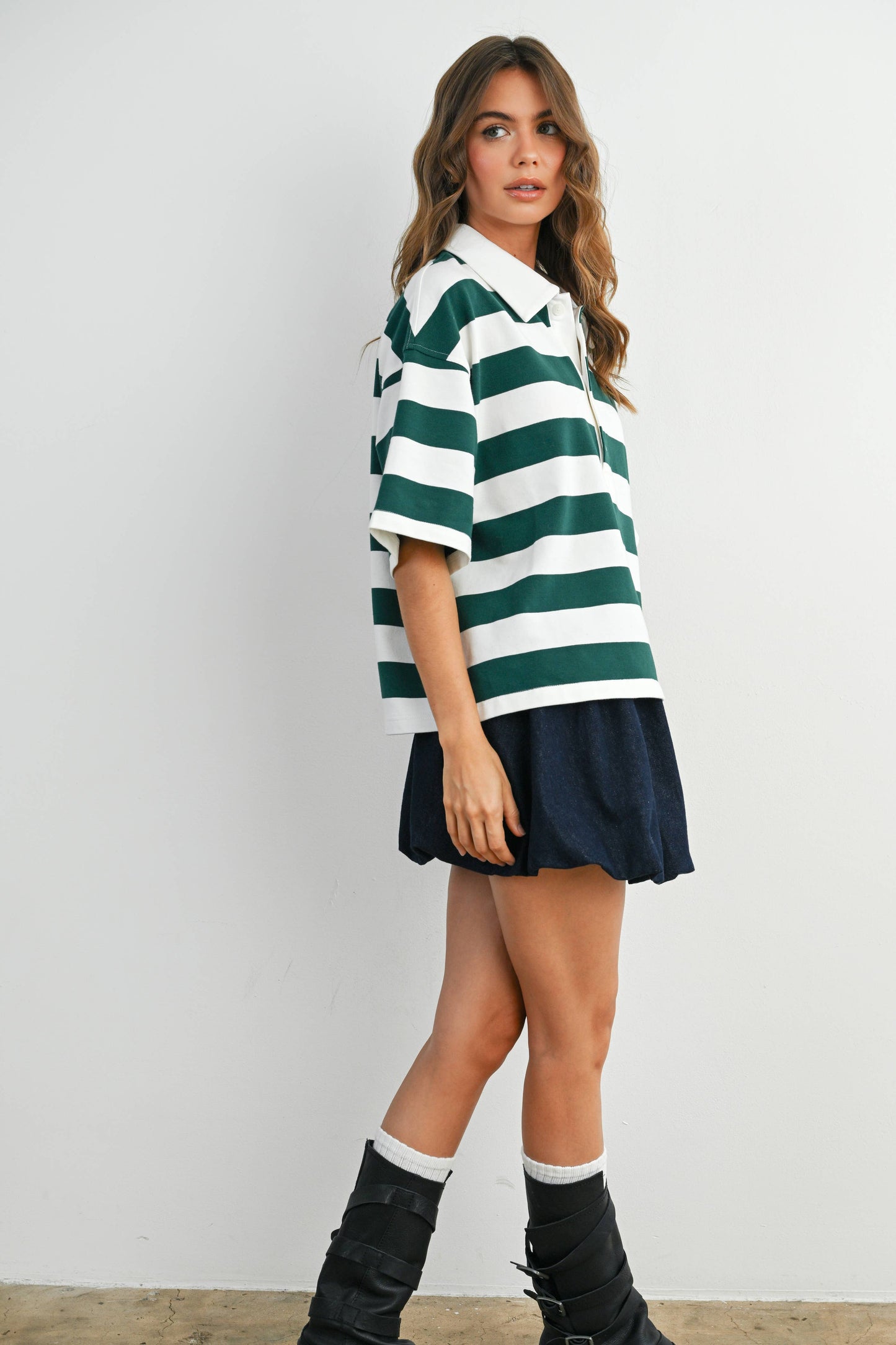 Varsity Rugby Polo in Red, Blue and Green