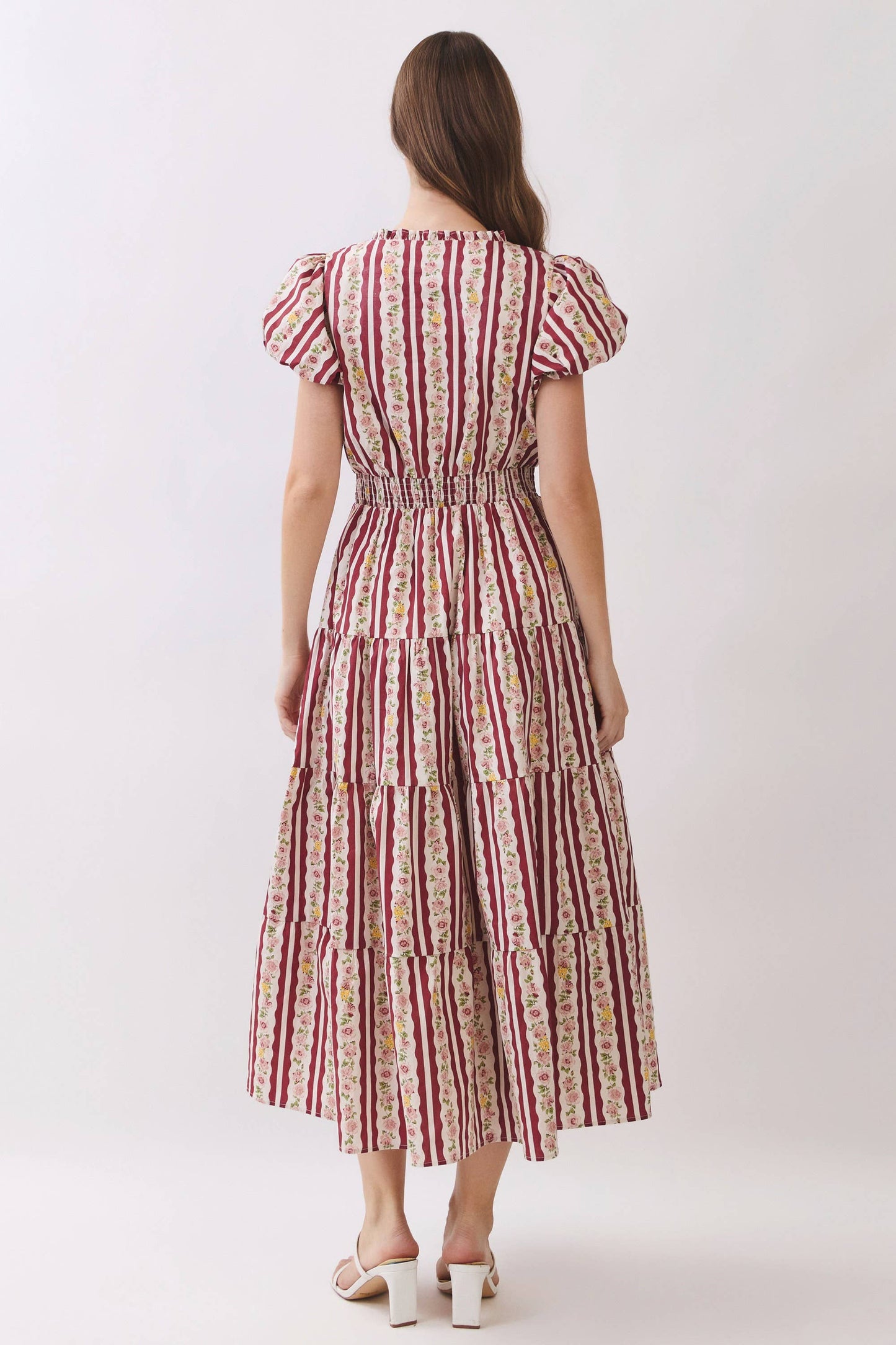 The Provence Stripe Midi Dress