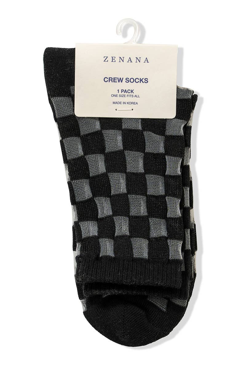 Checkered Sheer Mesh Socks