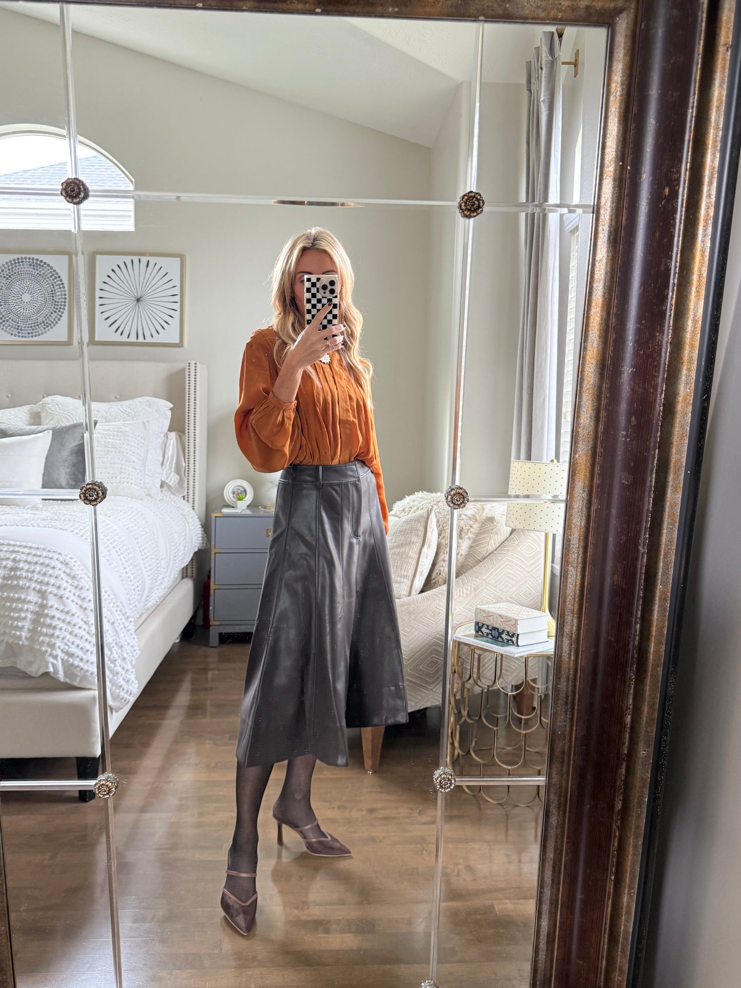 The Espresso Faux Leather Skirt