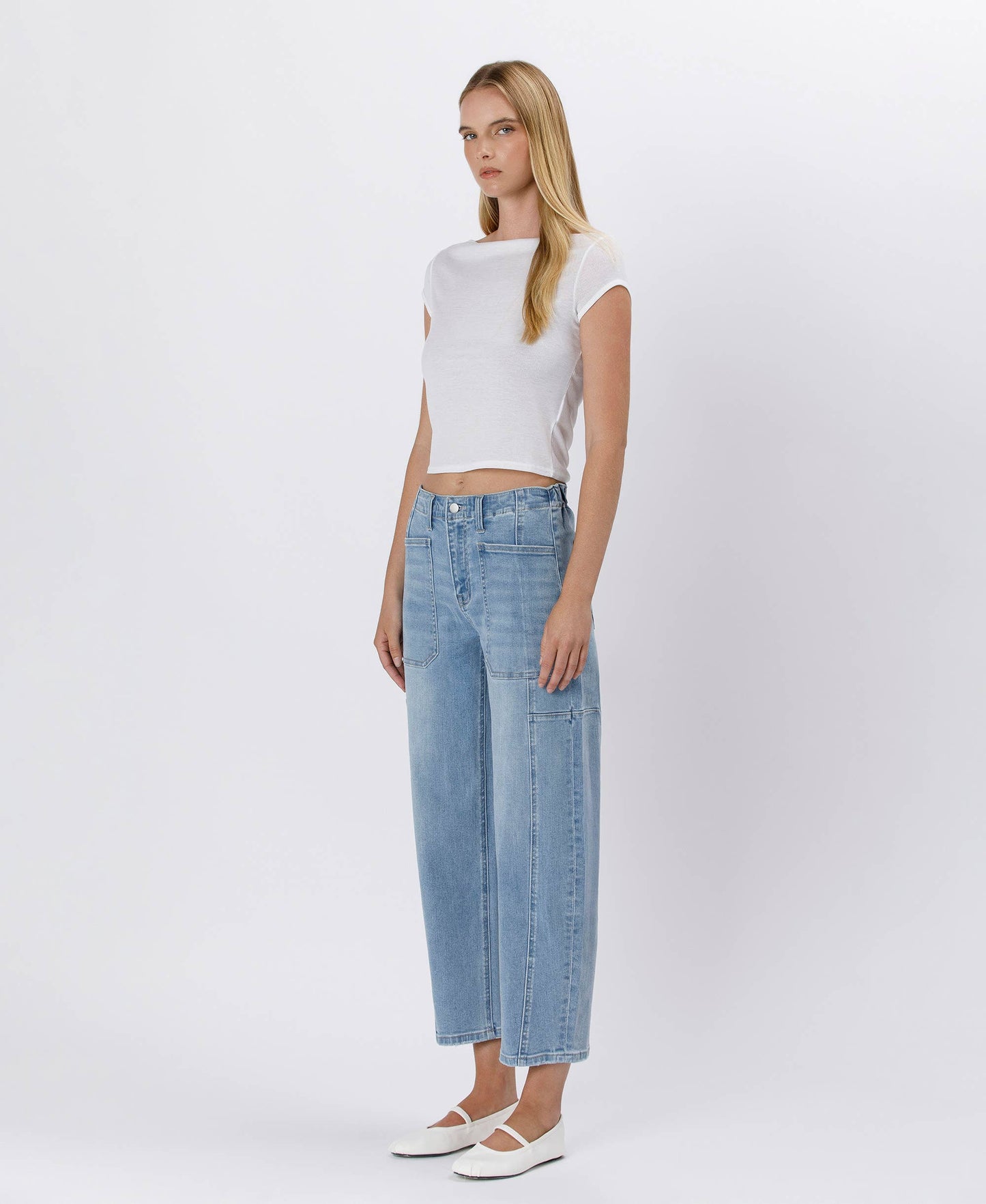 Marias Barrel Jeans - alternate product view at Vogue Villa