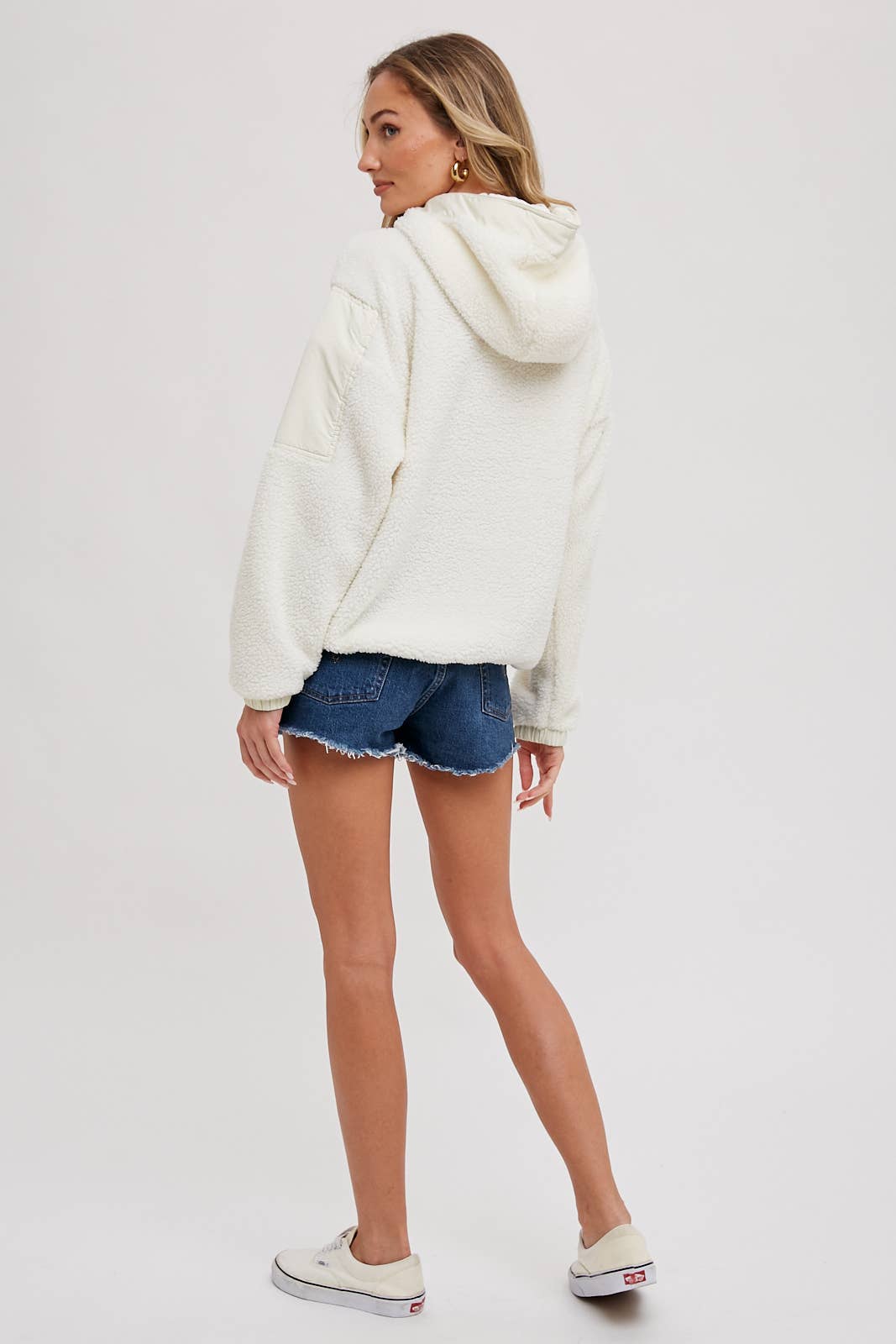 Faux Shearling Hoodie